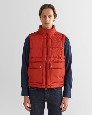  GANT Erkek Kırmızı Dik Yaka Kaz Tüyü Yelek