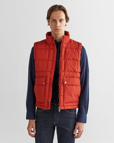  GANT Erkek Kırmızı Dik Yaka Kaz Tüyü Yelek