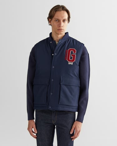  GANT Erkek Lacivert Hakim Yaka Logolu Yelek