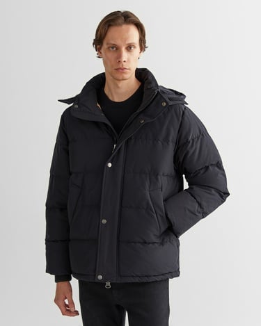  GANT Erkek Siyah Kapüşonlu Kaz Tüyü Mont