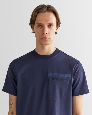  GANT Erkek Lacivert Regular Fit Bisiklet Yaka Logolu T-Shirt