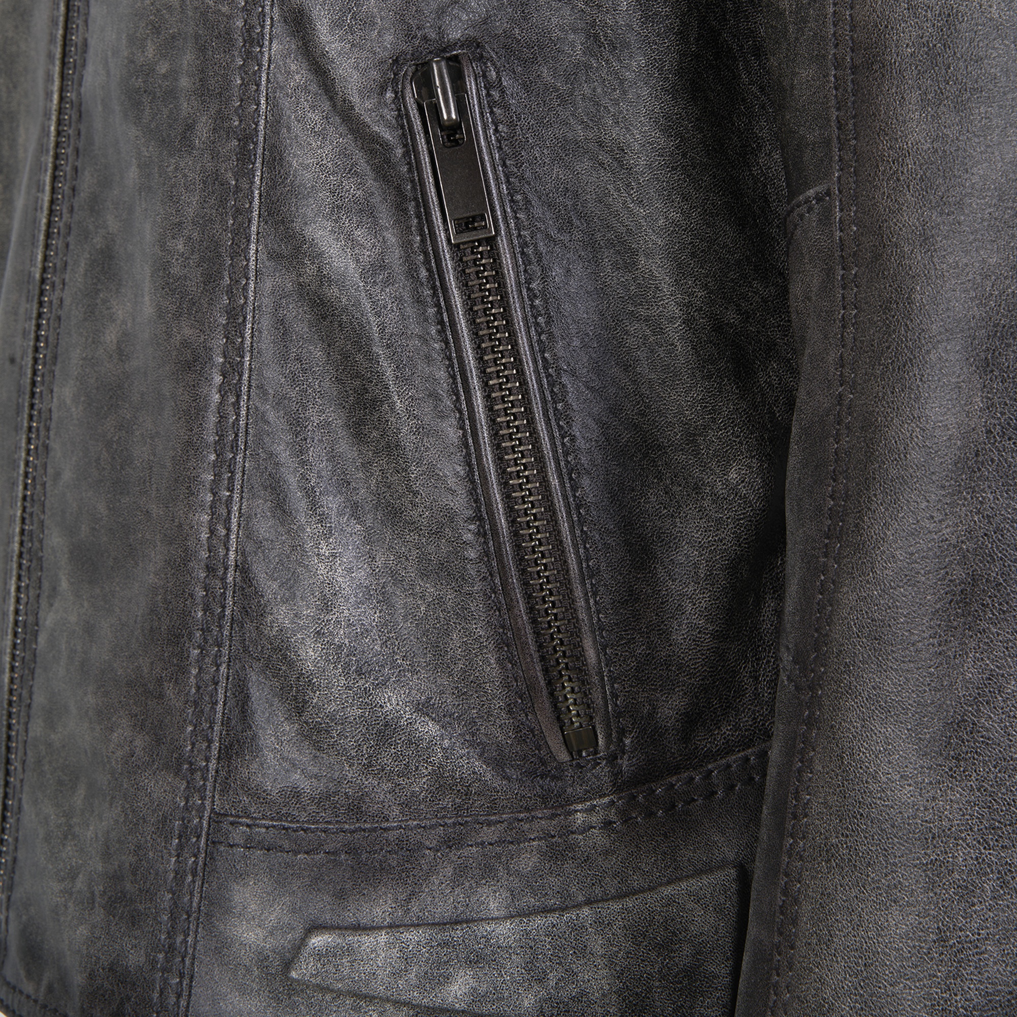 Tirona Gri Erkek Deri Mont