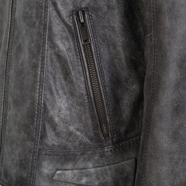  Tirona Gri Erkek Deri Mont