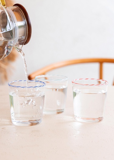  Borosilikat Su Bardağı Mavi 320 ml