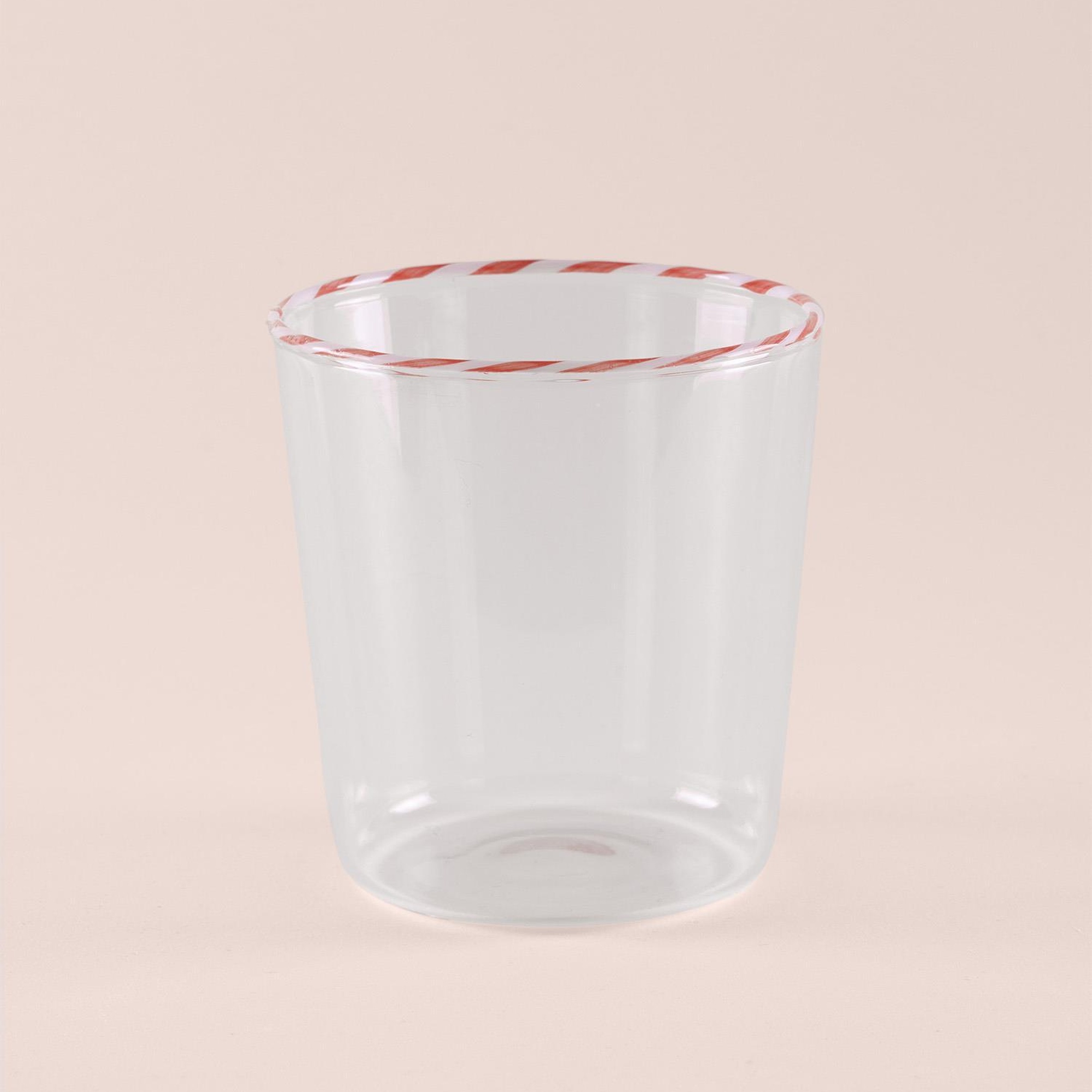 Borosilikat Su Bardağı Kırmızı 320 ml