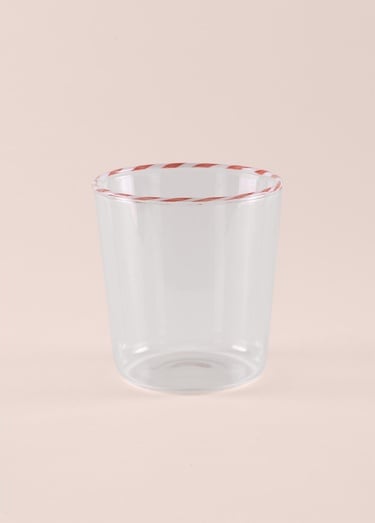  Borosilikat Su Bardağı Kırmızı 320 ml