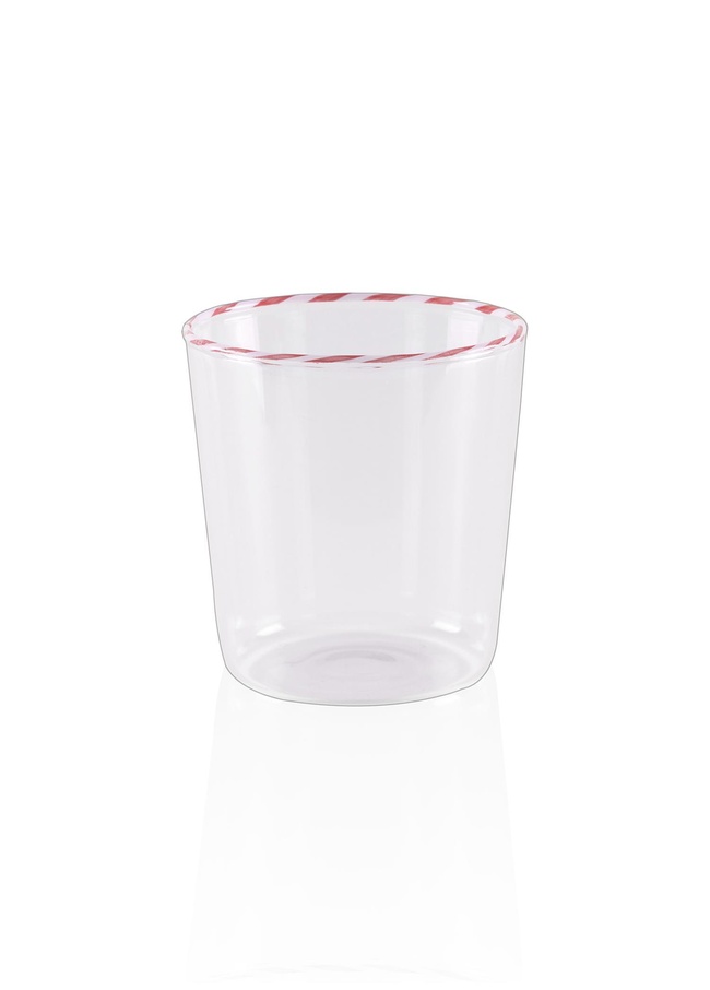  Borosilikat Su Bardağı Kırmızı 320 ml