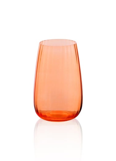 Cam Su Bardağı Turuncu 600 ml