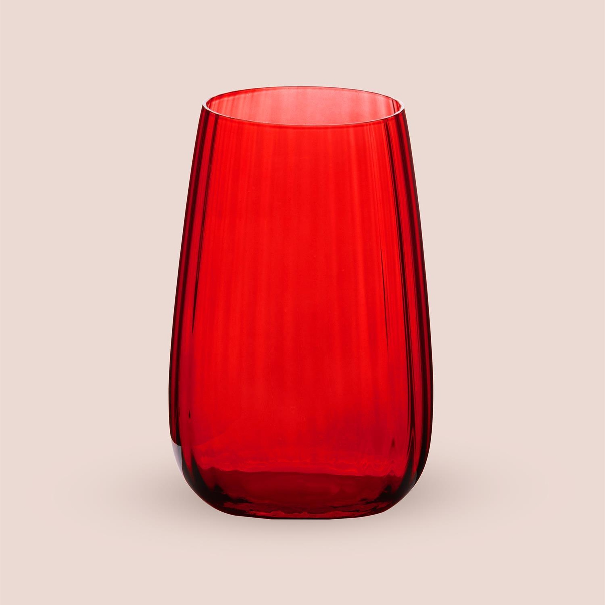 Cam Su Bardağı Kırmızı 600 ml