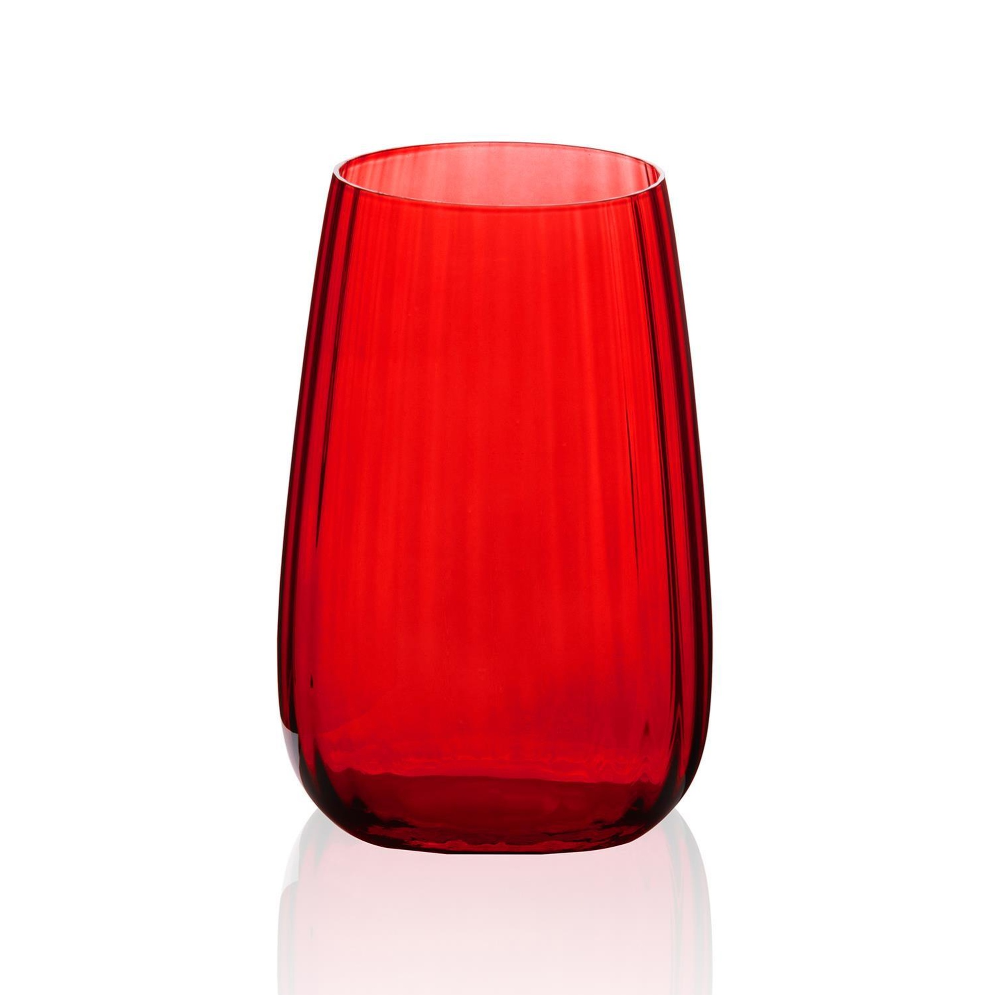 Cam Su Bardağı Kırmızı 600 ml