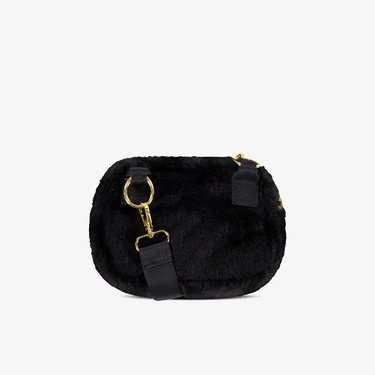  Jordan Jag Faux Fur Camera Unisex Siyah Omuz Çantası