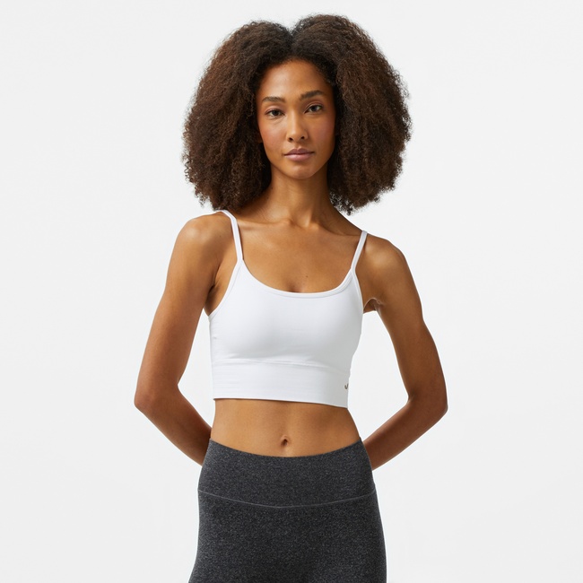  Jerf Gela Ayar Askılı Kadın Beyaz Sport Bra