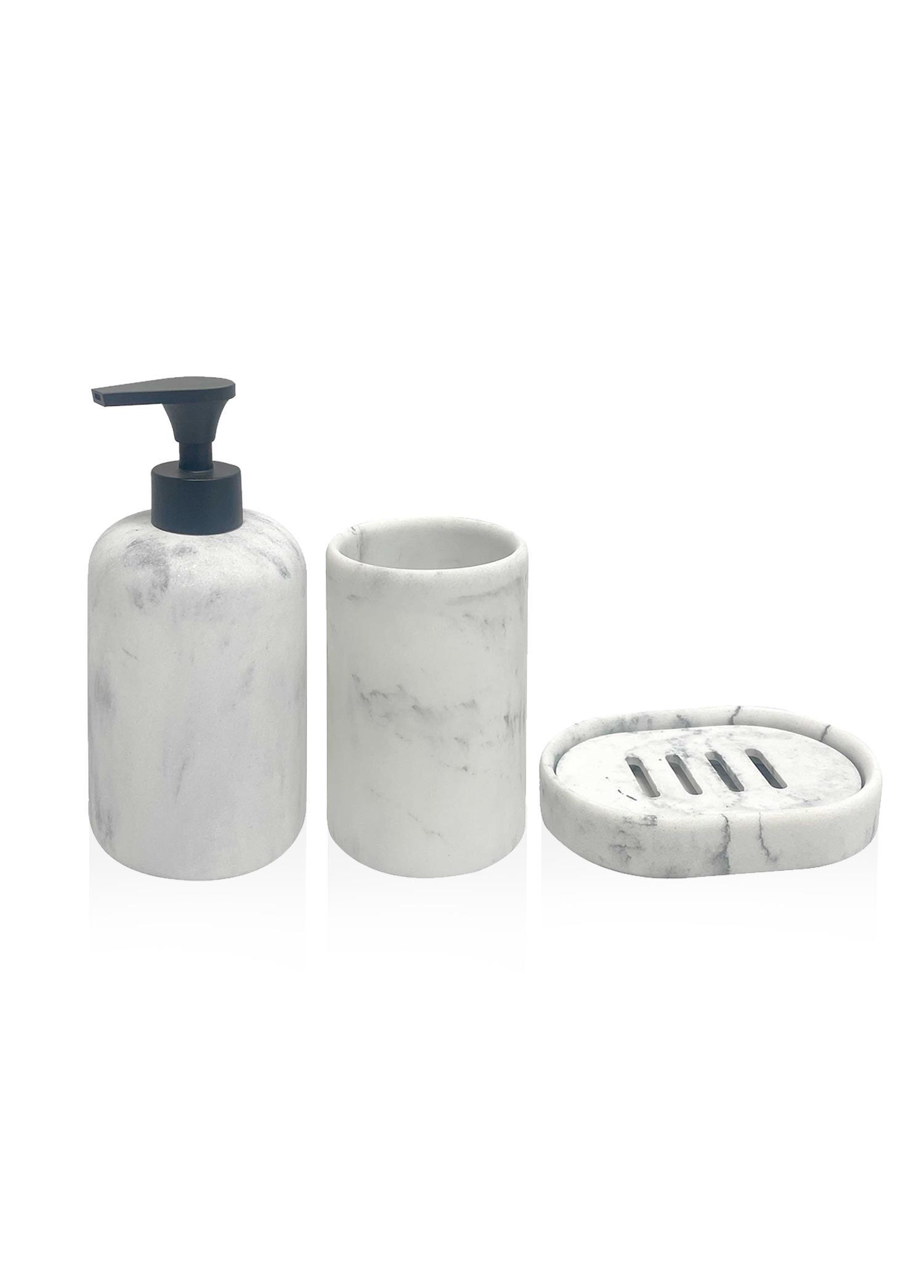  Marble Banyo Seti 3 Parça