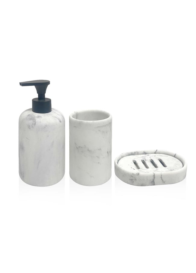  Marble Banyo Seti 3 Parça