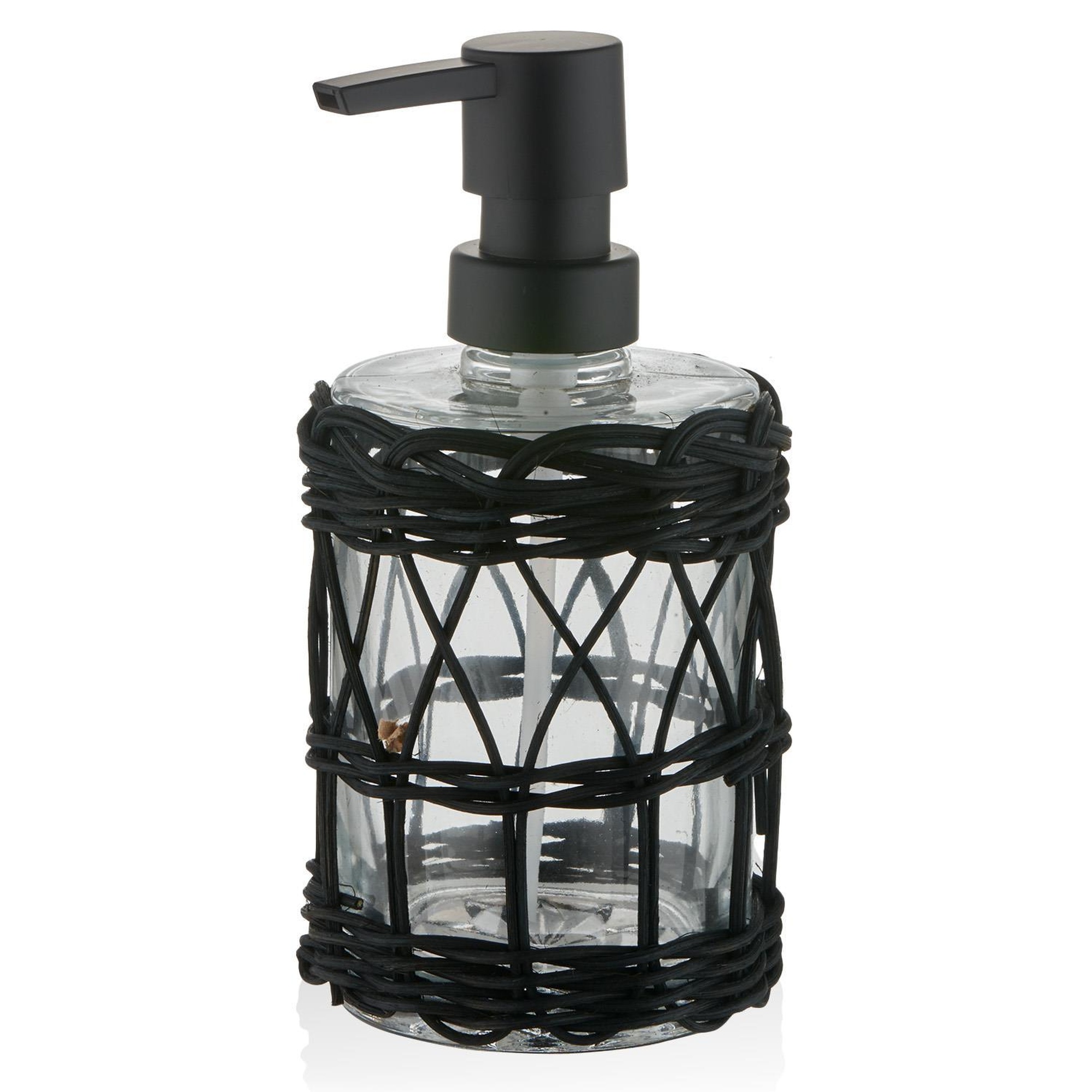 Rattan Sıvı Sabunluk Siyah
