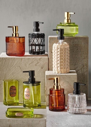  Rattan Sıvı Sabunluk Siyah