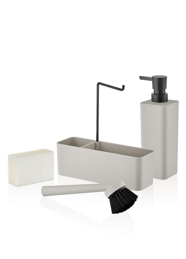  Plain Sıvı Sabunluk Seti Bej