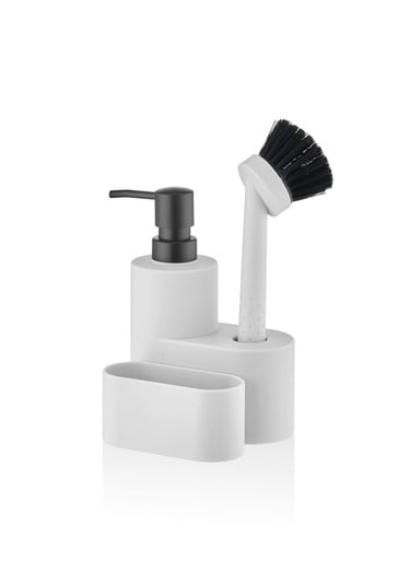  Round Sıvı Sabunluk Seti Beyaz