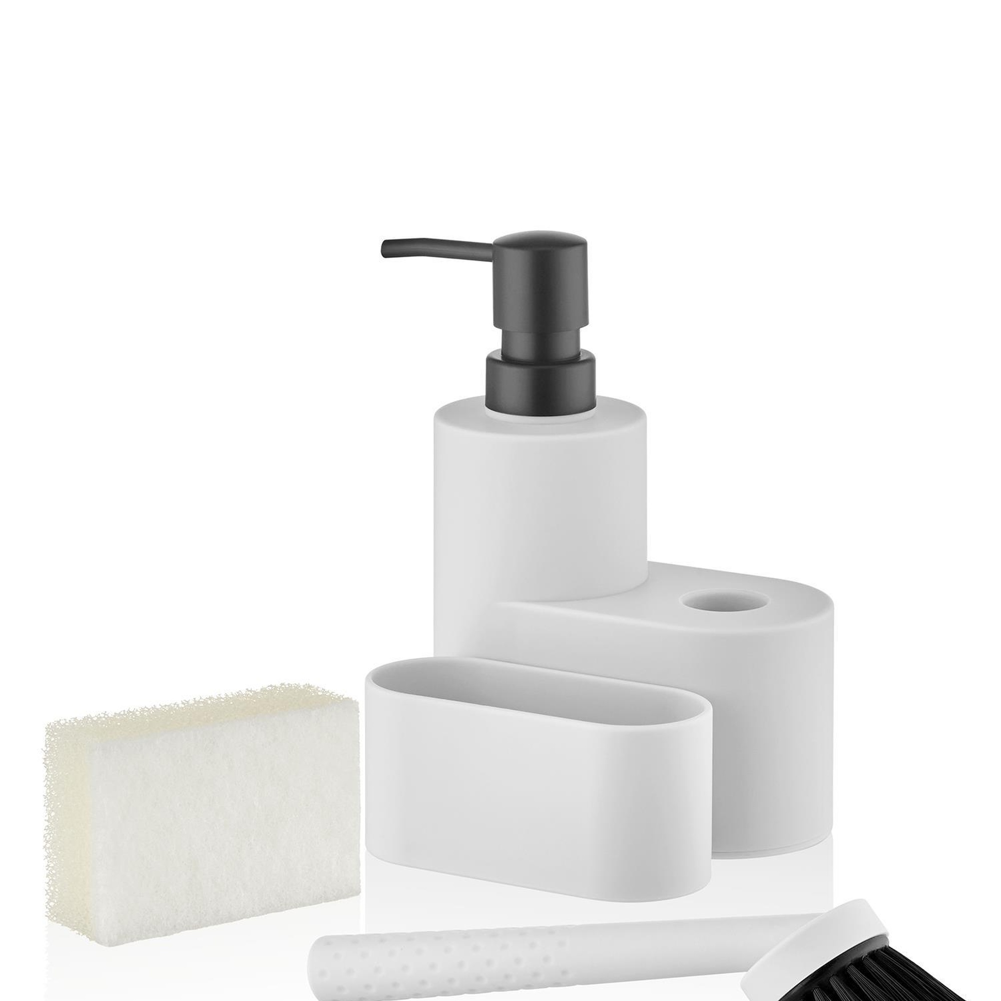 Round Sıvı Sabunluk Seti Beyaz