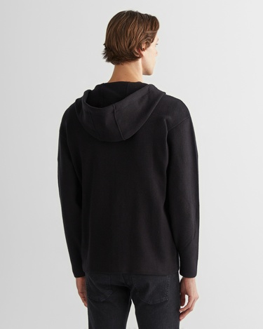  GANT Erkek Siyah Regular Fit Kapüşonlu Logolu Hırka