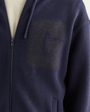  GANT Erkek Lacivert Regular Fit Kapüşonlu Logolu Hırka