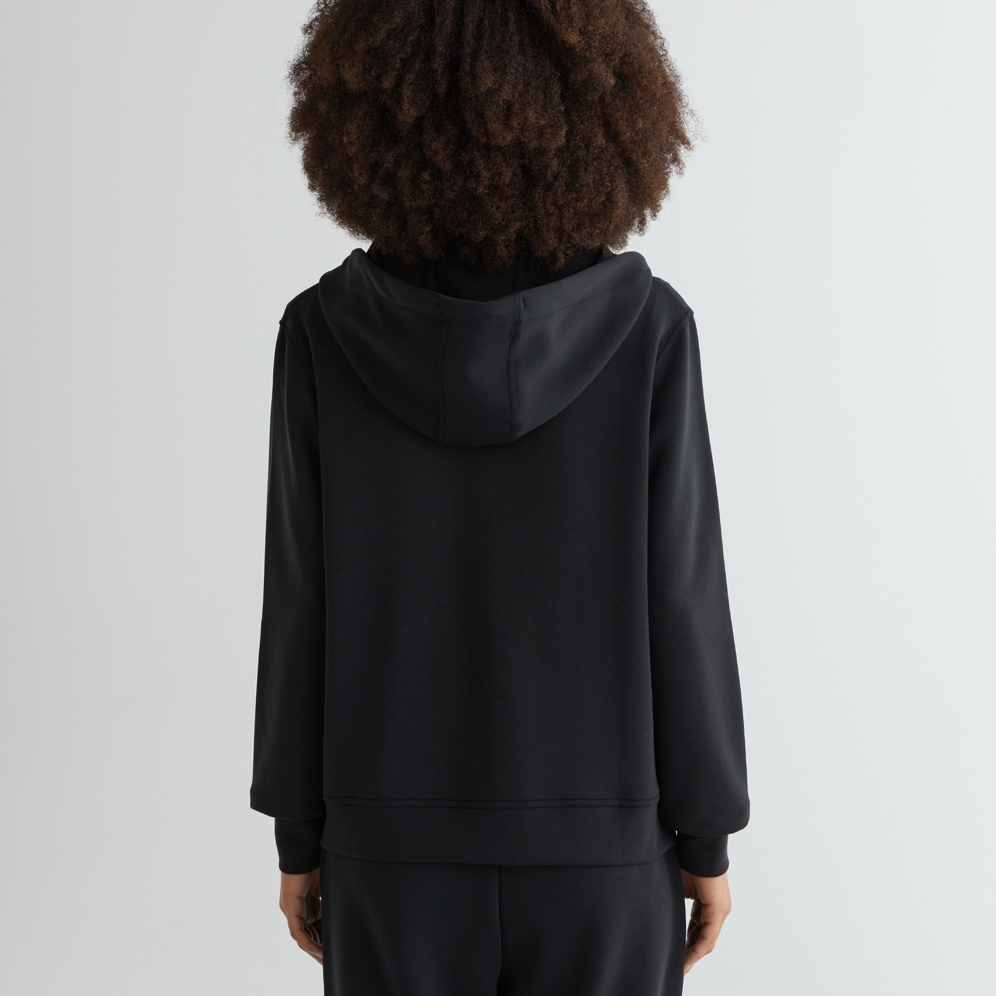 GANT Kadın Siyah Regular Fit Kapüşonlu Logolu Sweatshirt