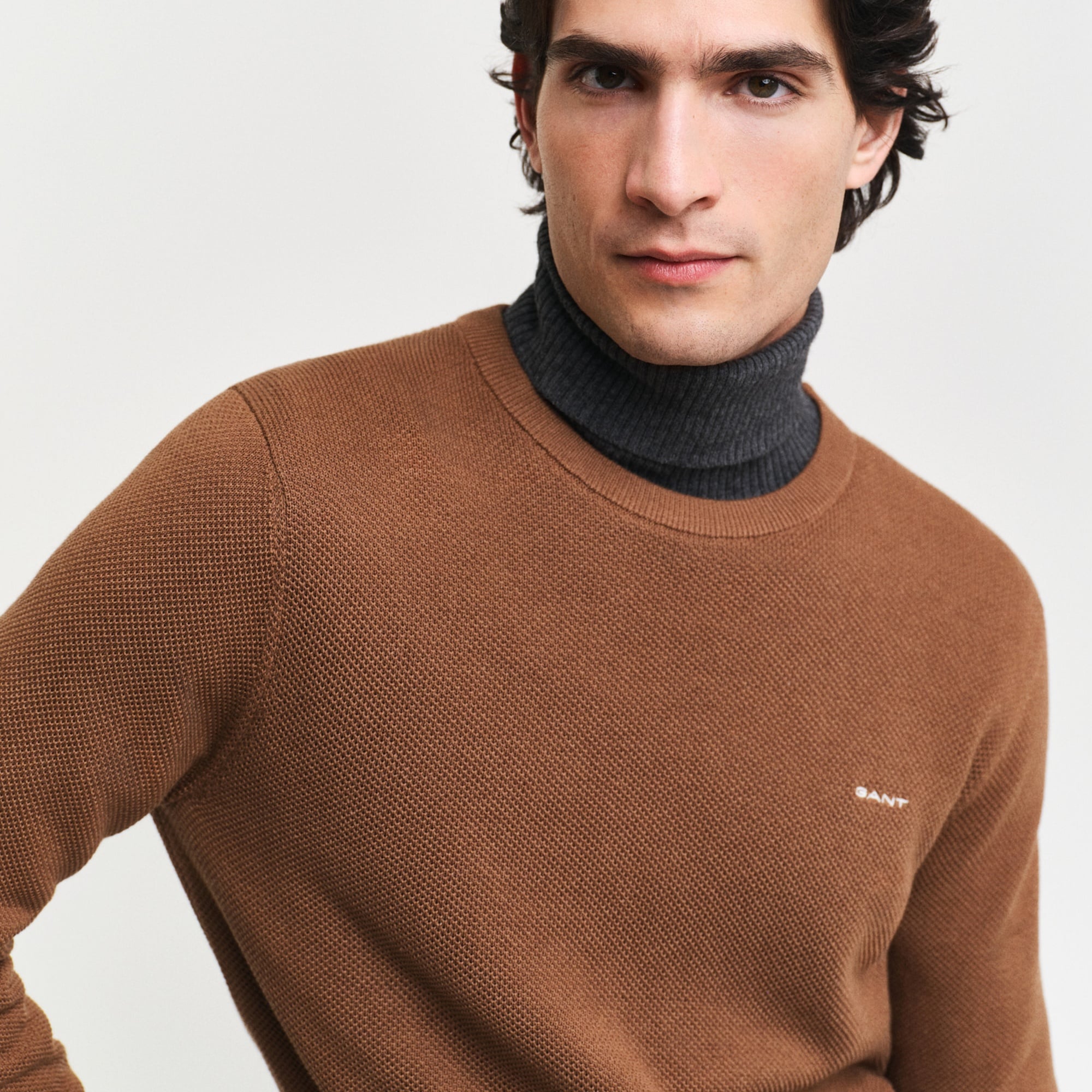 GANT Erkek Regular Fit Bisiklet Yaka Kazak