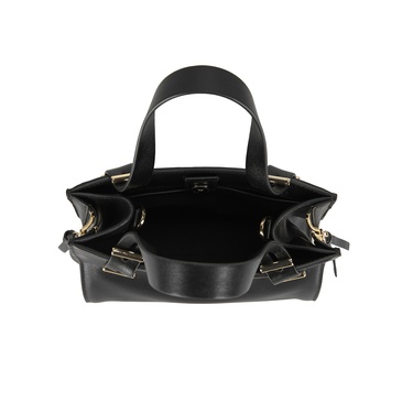  Kadın Siyah Deri Omuz Çantası