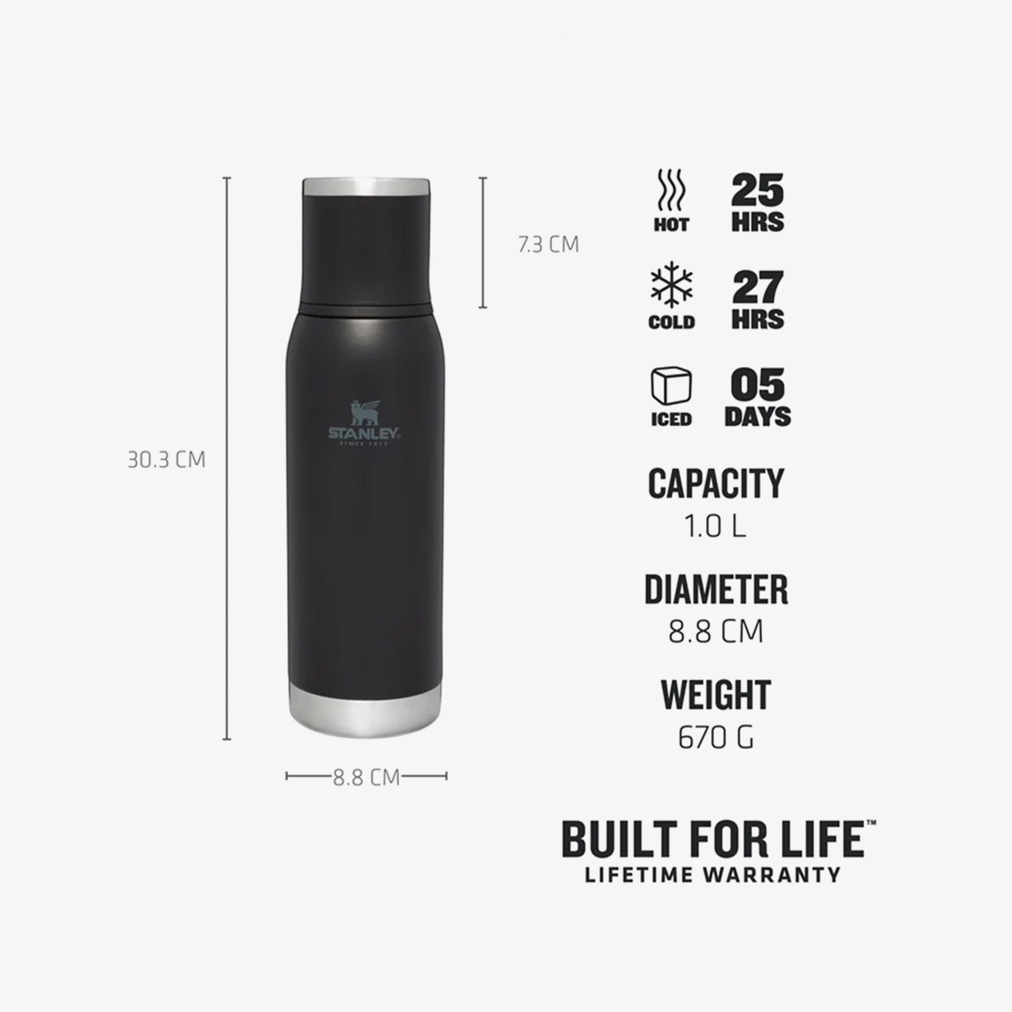 Stanley The Adventure To-Go 0.75 L Siyah Termos