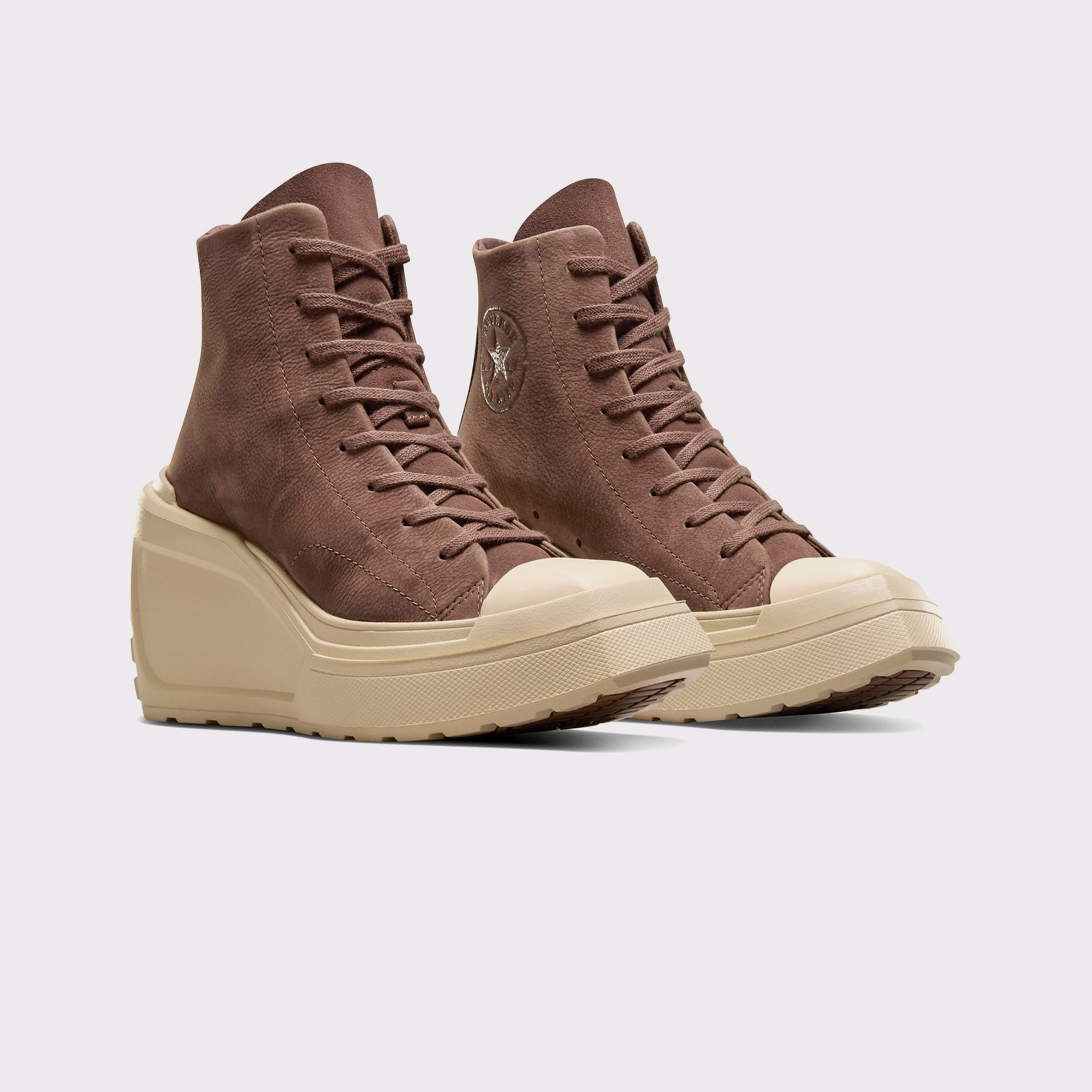 Converse Chuck 70 De Luxe Wedge Kadın Kahverengi Deri Platform Sneaker - Görsel 3