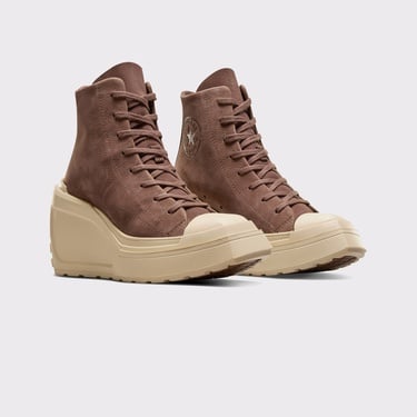  Converse Chuck 70 De Luxe Wedge Kadın Kahverengi Deri Platform Sneaker