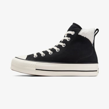  Converse Chuck Taylor All Star Puff Lift Kadın Siyah Süet Sneaker