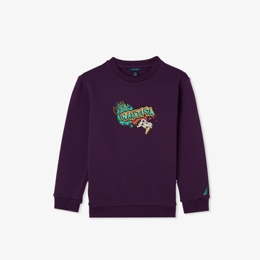  Nautica Knit Active Top Çocuk Mor Sweatshirt