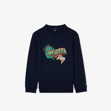  Nautica Knit Active Top Çocuk Lacivert Sweatshirt