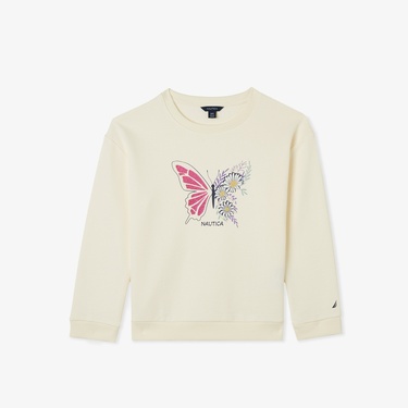  Nautica Knit Active Top Çocuk Krem Eşofman Üstü