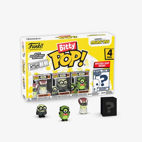  Funko Bitty Pop: Minions Frankenbob 4lü Renkli Figür