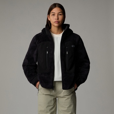  The North Face Fleece Tam Boy Fermuarlı Kadın Polar Siyah Ceket