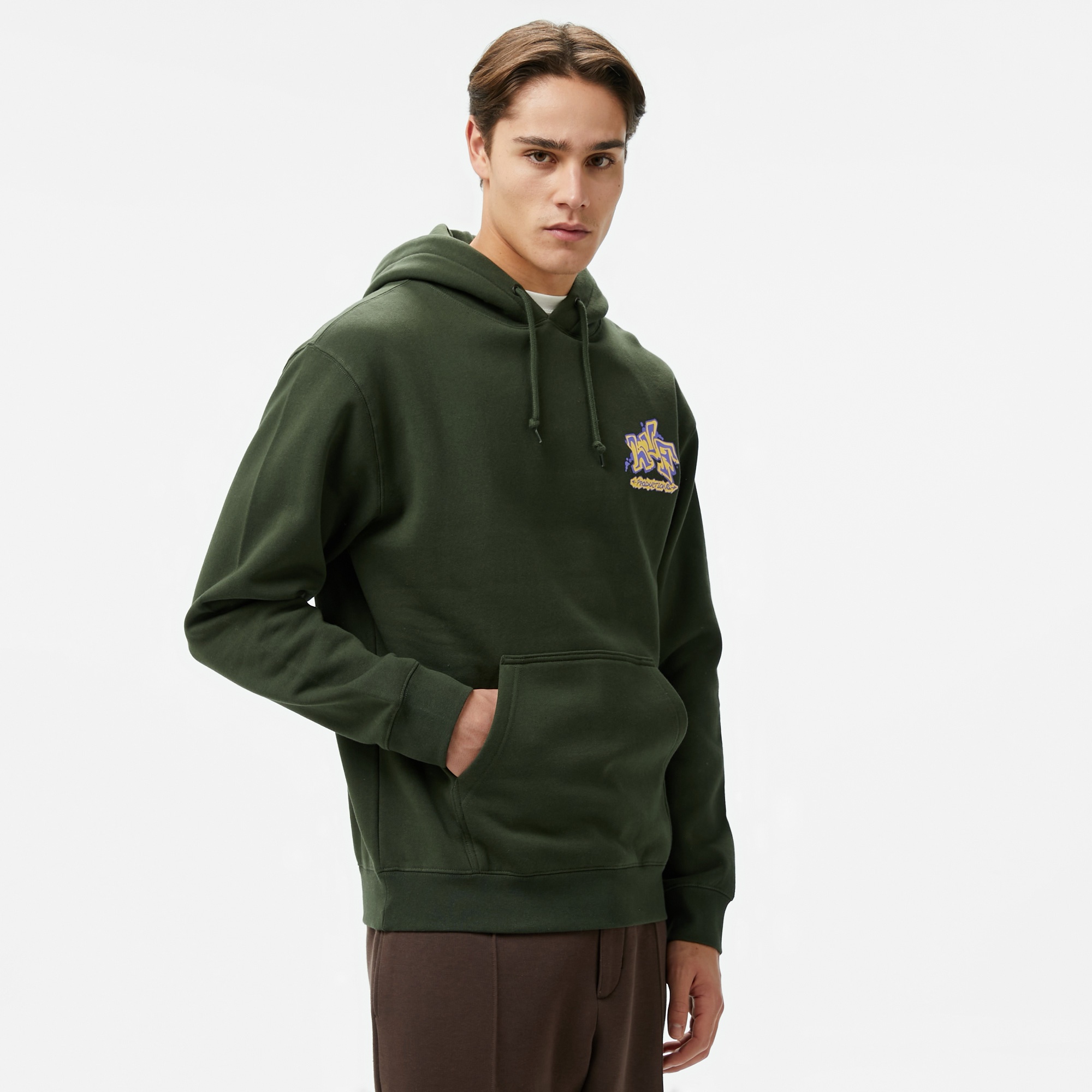 Huf Productions P/O Erkek Yeşil Hoodie