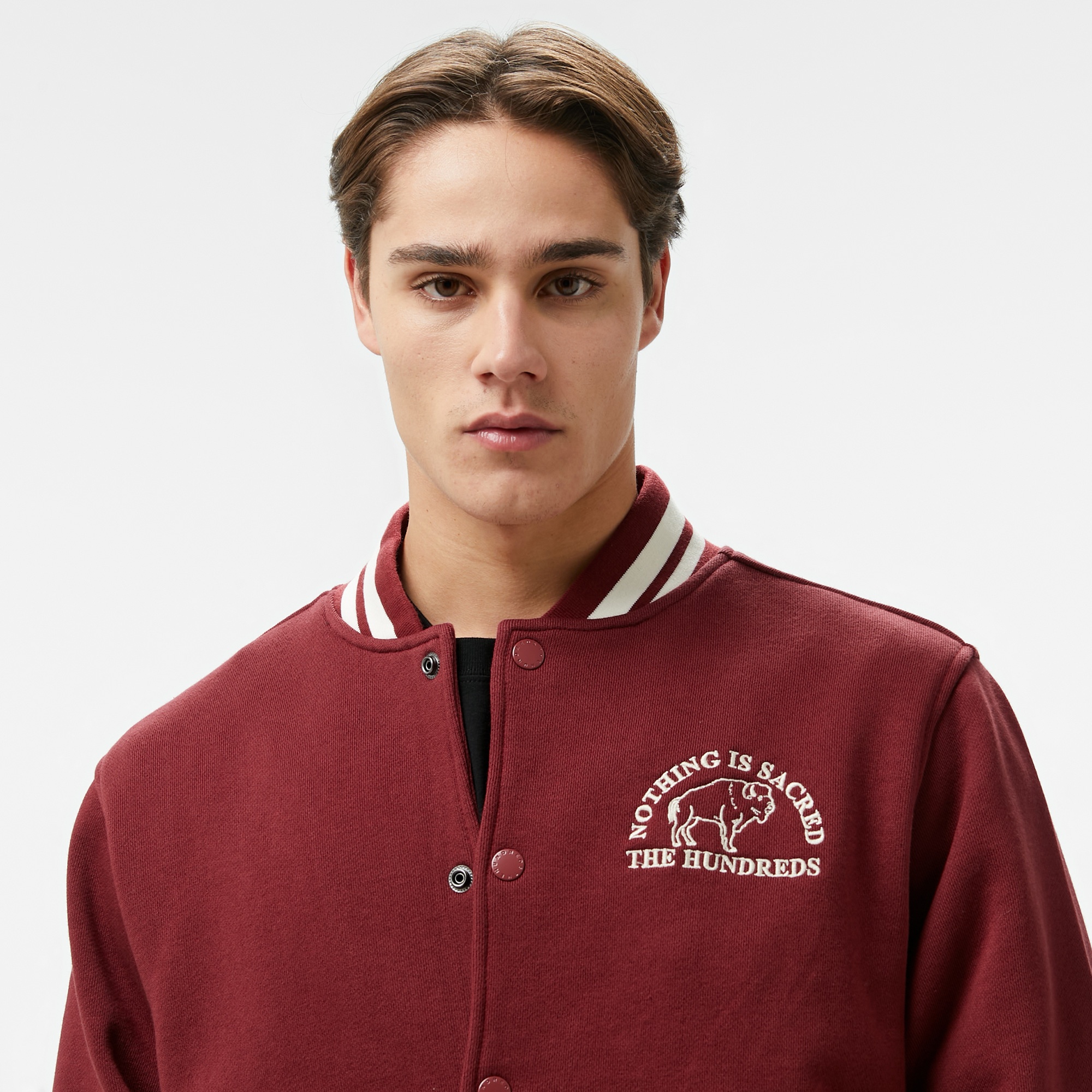 The Hundreds Team Fleece Erkek Bordo Ceket