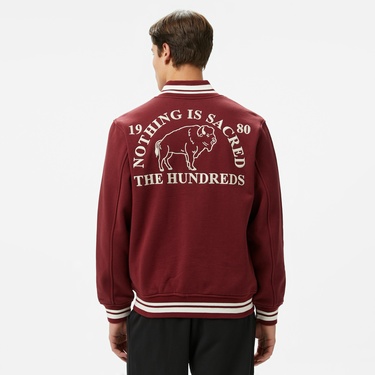  The Hundreds Team Fleece Erkek Bordo Ceket