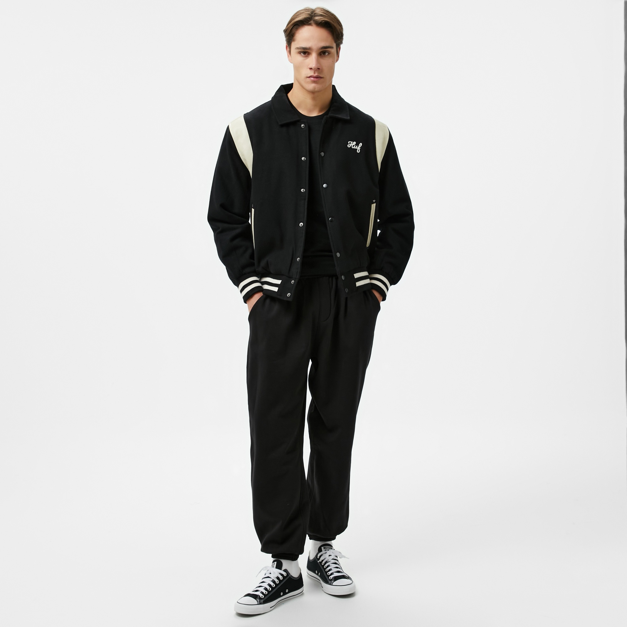 Huf Song Varsity Erkek Siyah Ceket