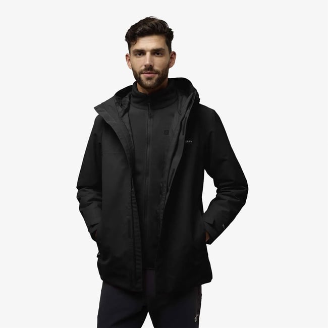  Jack Wolfskin Texapore 3in1 Erkek Siyah Ceket