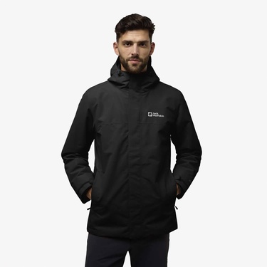  Jack Wolfskin Texapore 3in1 Erkek Siyah Ceket