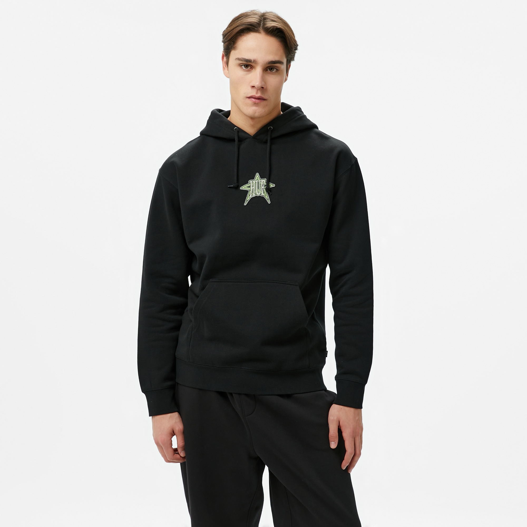 Huf Intergalactic P/O Erkek Siyah Hoodie