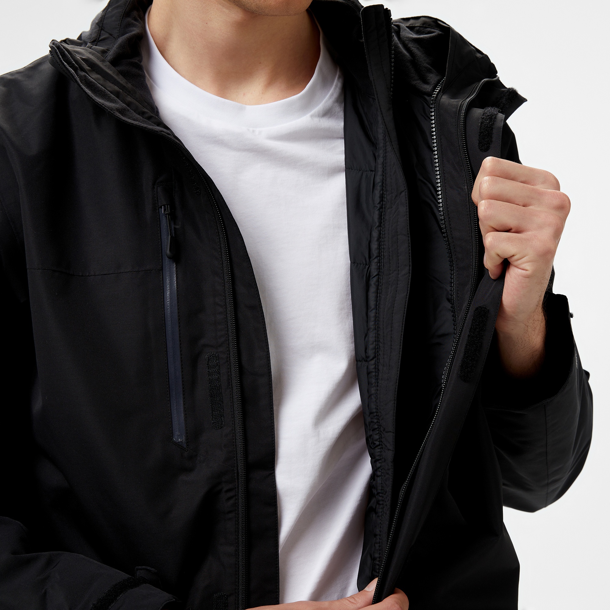 Jack Wolfskin Jasper 3in1 Erkek Siyah Outdoor Ceket