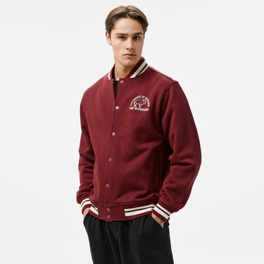  The Hundreds Team Fleece Erkek Bordo Ceket