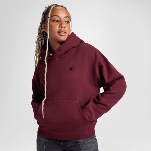  Converse Kadın Oversize Fit Bordo Hoodie