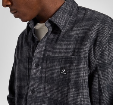  Converse Erkek Ekose Gri Gömlek