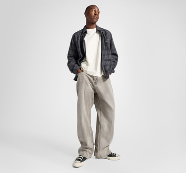  Converse Erkek Ekose Gri Gömlek