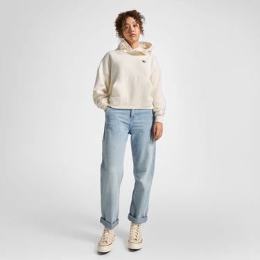  Converse Kadın Oversize Fit Krem Hoodie